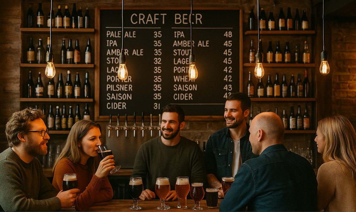 Håndverksbar med øl og cider i Norge