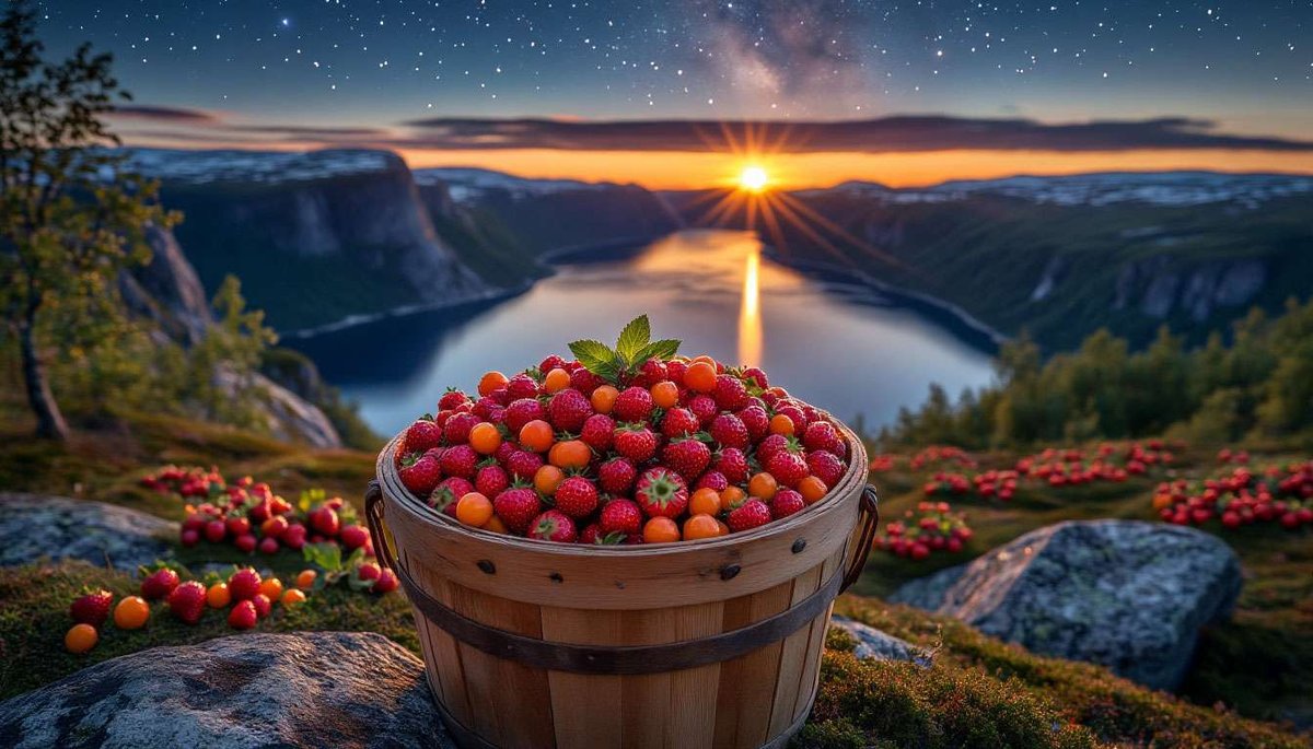 Midnight-sun berries: the sweet start of Norway’s short, bright summer.