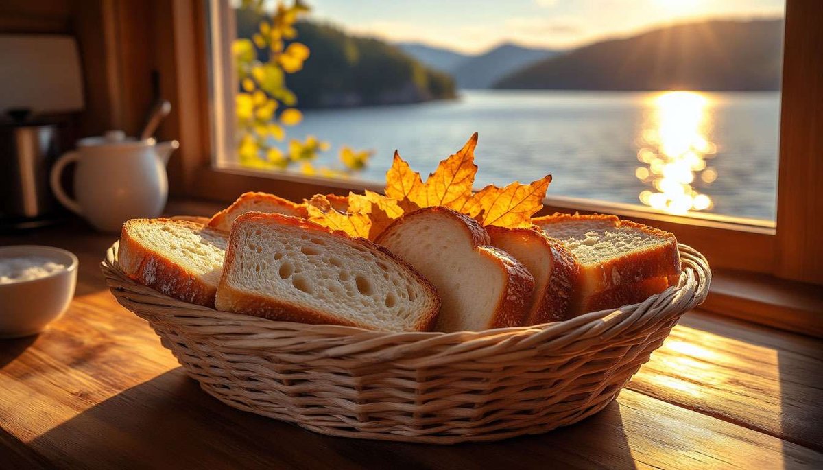 Norway’s daily bread trio—hearty grovt brød, crackling knekkebrød and wafer-thin flatbrød ready for a fjord-view breakfast.