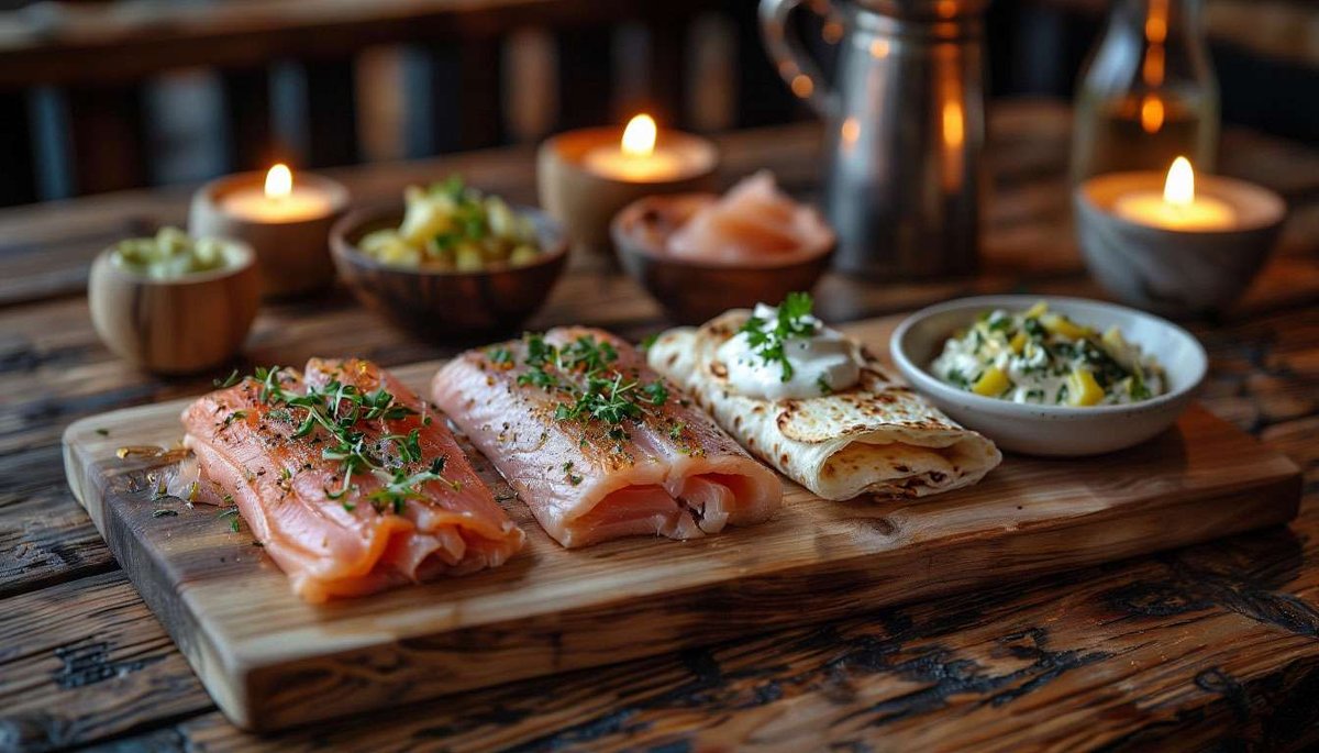 Brave the Valdres classic—mild to pungent rakfisk flights ready for adventurous palates.