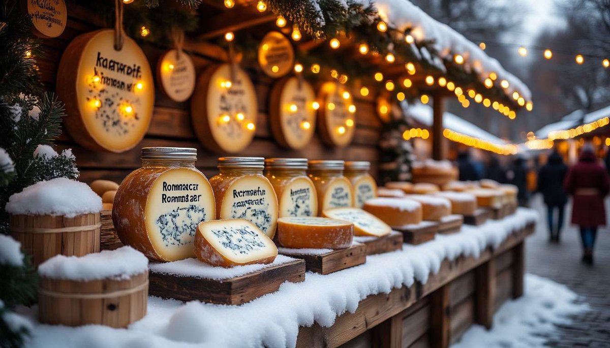 Rørosmartnan winter fair—artisan butter and world-champion Kraftkar await among snowy wooden streets.