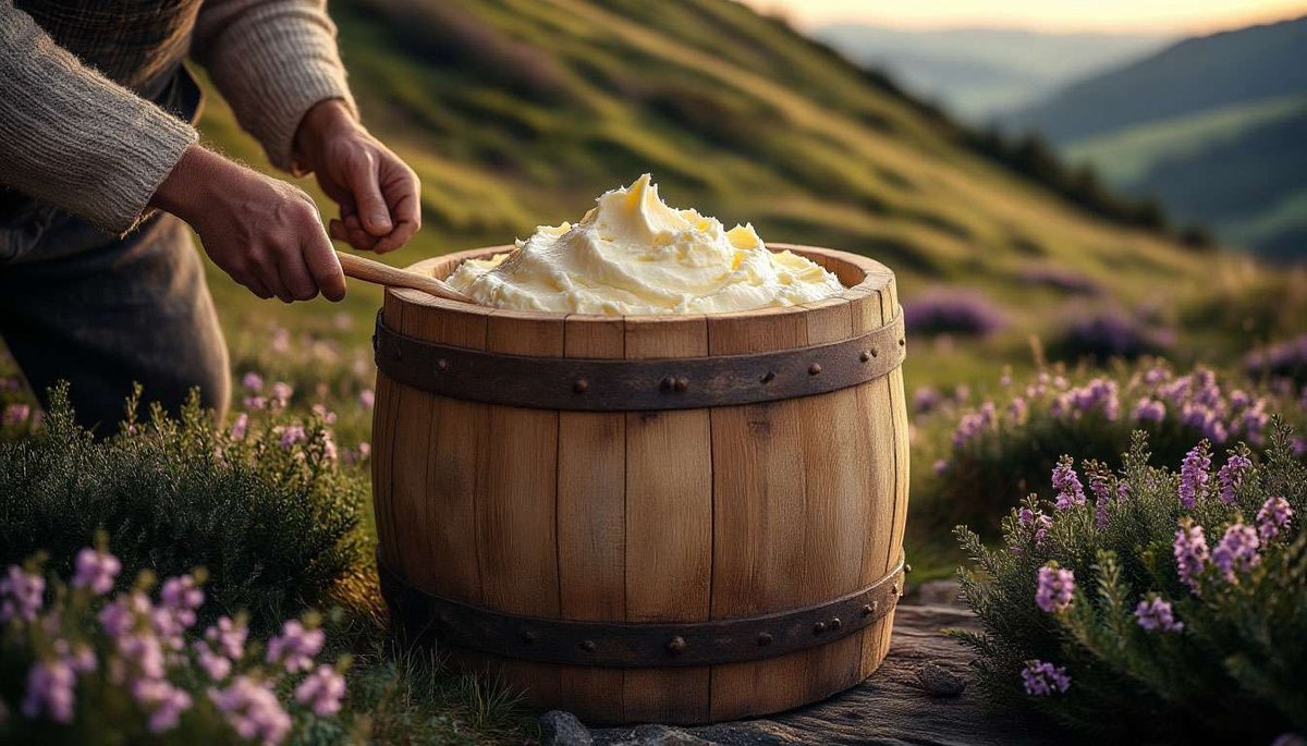 Hand-churning cream on a summer seter—the craft behind Norway’s celebrated golden butter.