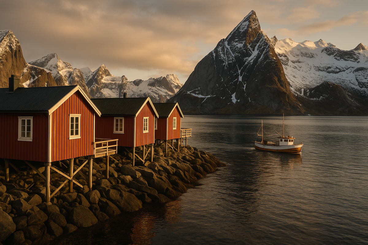 Tradisjonelle rorbuer i Lofoten