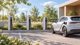 Bensinstasjon og ladestasjon – Petrol and charging station