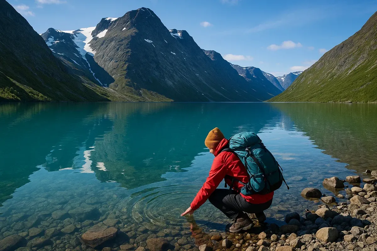 Lake Gjende in Jotunheimen – cold swim after Besseggen hike