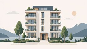 Illustrasjon: leiligheter og boligkomplekser